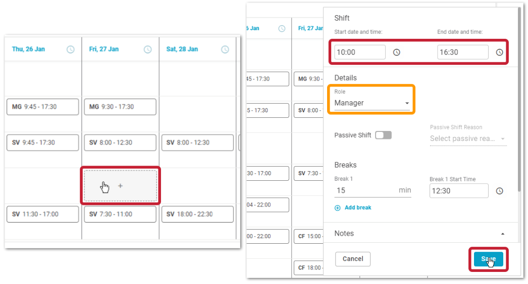 WFM UK Scheduling 2023 Creating Shifts & Confirming Time & Attendance