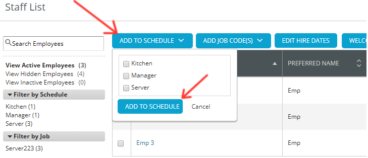 HS: How to Add Multiple Employees to a New Schedule – Fourth ...