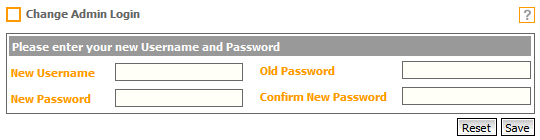 Fig. 1 - Old Change Admin Login Page
