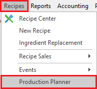 Accessing Production Planner