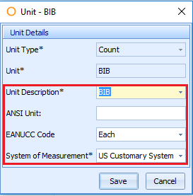 Edit units