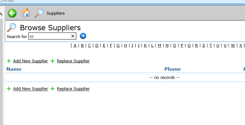 No supplier