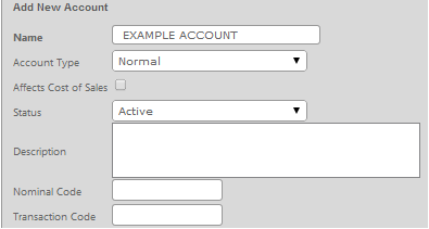 Fig 1 - New Account Details