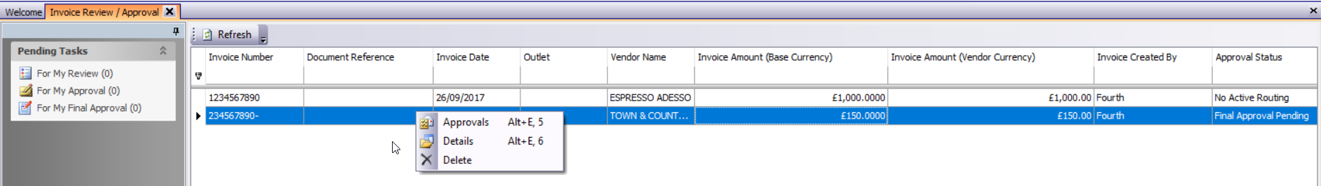 Fig. 09 -Manual Invoice Approval