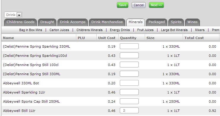 The Product Cost at Actual Cost
