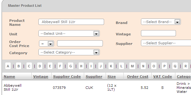 Product Actual Cost Price