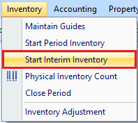 Start Interim Inventory