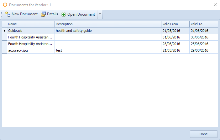 Fig. 15 - Vendor Documents