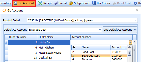 GL Account becomes accessible