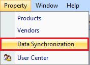 Data Synchronization drop down