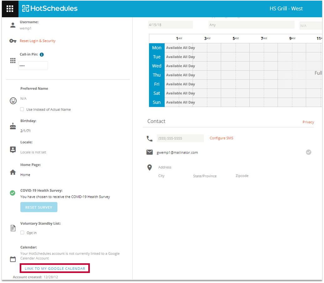 HS Settings Google Calendar and Mobile Calendar Sync Fourth